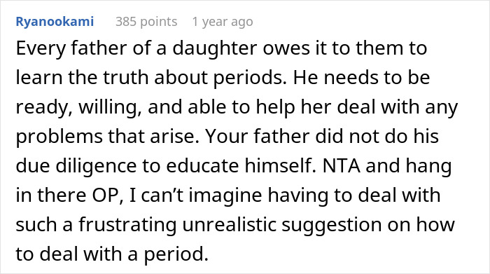 Dad Tells Teen Daughter To Use Paper Towel For Period, Fam Turns On Her As She Calls Him Stupid Dad Tells Teen Daughter To Use Paper Towel For Period, Fam Turns On Her As She Calls Him Stupid