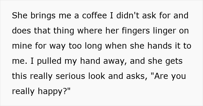 18YO Keeps Trying To Flirt With Married 32YO At Work, He Bluntly Shuts Her Down, She Gets Very Mad 18YO Keeps Trying To Flirt With Married 32YO At Work, He Bluntly Shuts Her Down, She Gets Very Mad