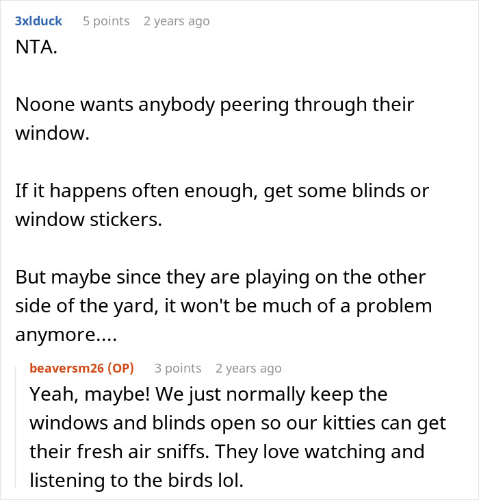 Neighbor Blames Woman For Wanting Privacy, Acts Like It&#8217;s Okay For Her Kids To Peek Through Windows