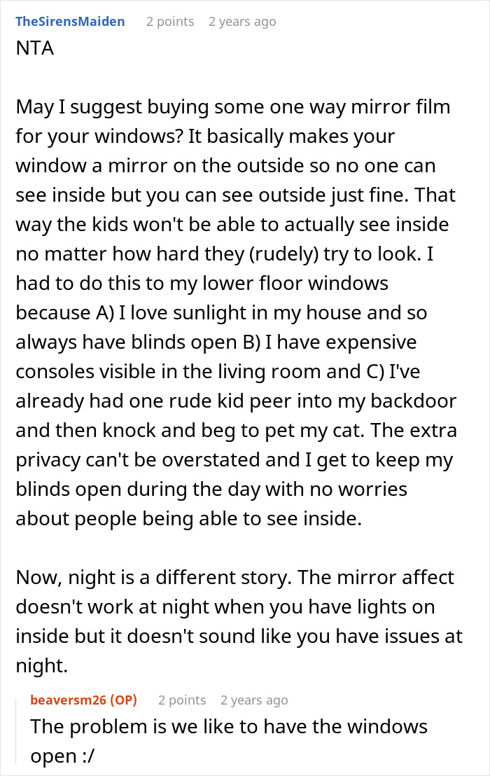 Neighbor Blames Woman For Wanting Privacy, Acts Like It&#8217;s Okay For Her Kids To Peek Through Windows