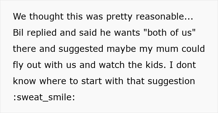 Groom Demands Brother Attend Child-Free Wedding, Gets Mad His Wife Will Stay Home With The Kids