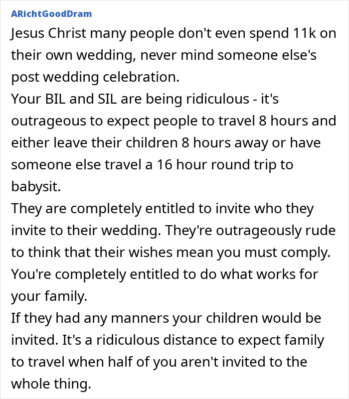 Groom Demands Brother Attend Child-Free Wedding, Gets Mad His Wife Will Stay Home With The Kids