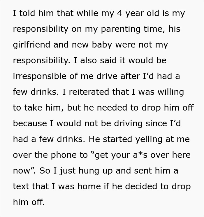 Mom Refuses To Drive Drunk To Pick Up 4YO, Ex Argues Over It For 30 Mins While His GF Is In Labor