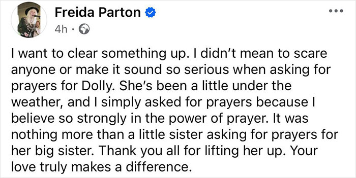 Dolly Parton’s Sister Raises Alarm After Asking For Prayers For The Singer Amid Health Struggles Dolly Parton’s Sister Raises Alarm After Asking For Prayers For The Singer Amid Health Struggles
