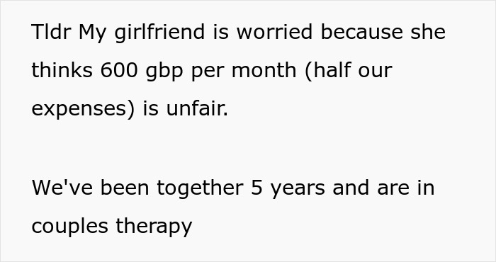 Man Expects GF’s Help So He Can Work Less For His Mental Health, Gets Told It’s Unfair Man Expects GF’s Help So He Can Work Less For His Mental Health, Gets Told It’s Unfair