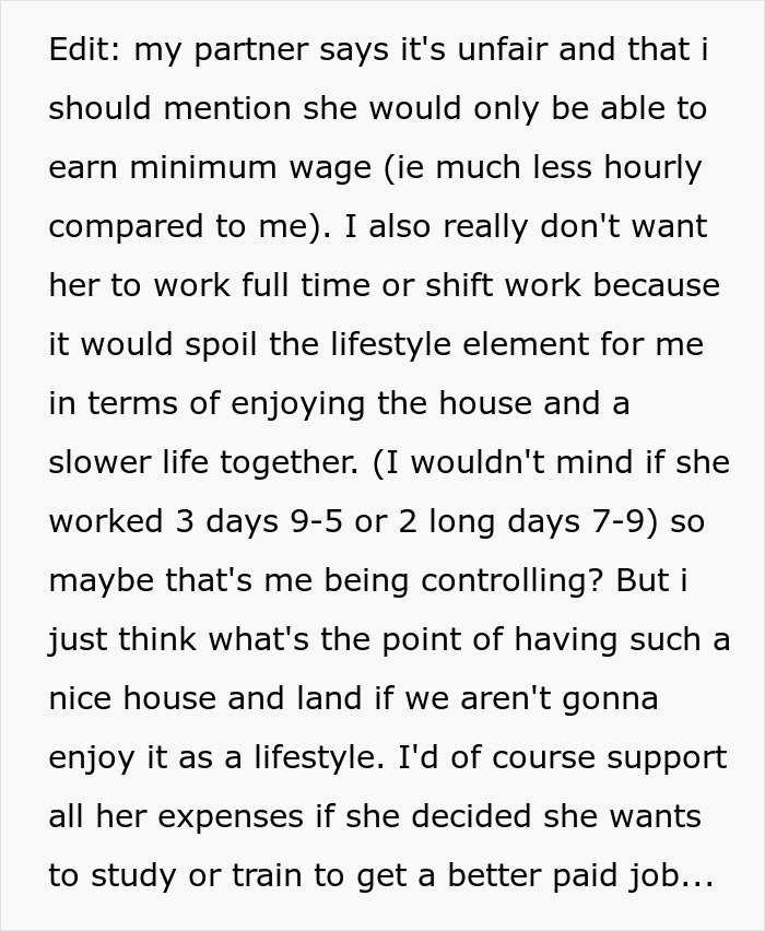 Man Expects GF’s Help So He Can Work Less For His Mental Health, Gets Told It’s Unfair Man Expects GF’s Help So He Can Work Less For His Mental Health, Gets Told It’s Unfair