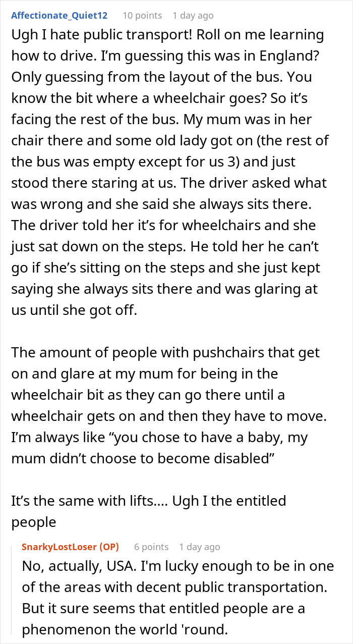 Man With Mobility Issues Gets Shamed By Teen Karen For Using A Disabled Person&#8217;s Seat On The Bus
