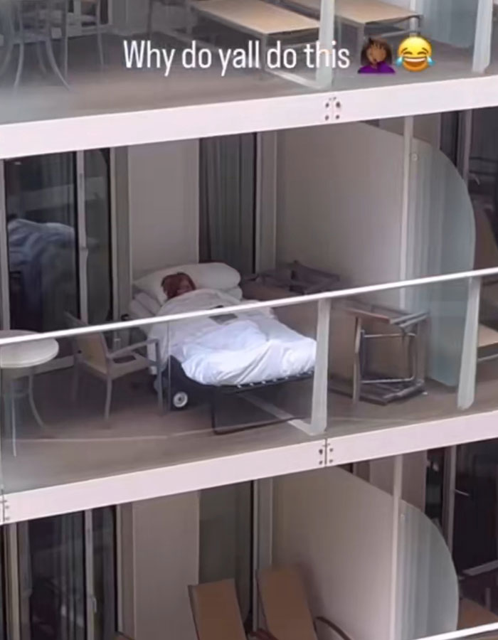 Viral Video Of Strangers Sleeping On Cruise Balcony Ignites Heated Debate