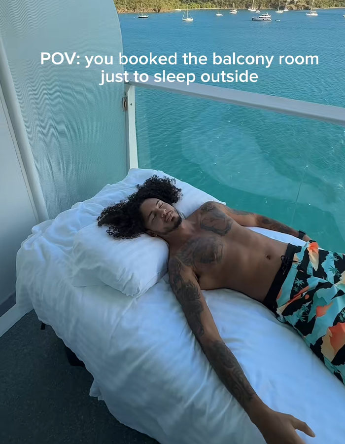 Viral Video Of Strangers Sleeping On Cruise Balcony Ignites Heated Debate