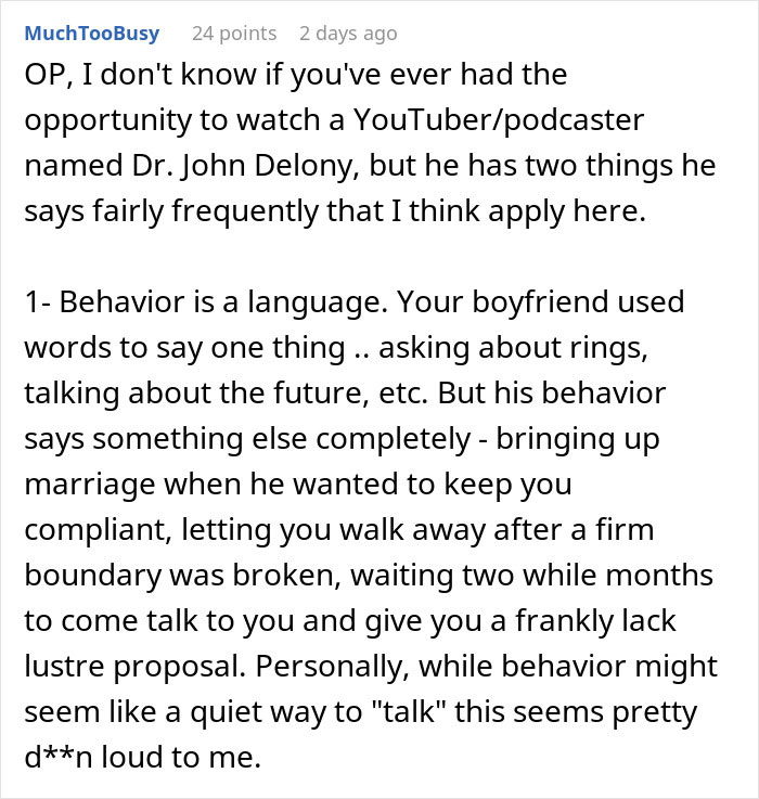 Man Proposes 2 Months After GF Dumped Him, Shows His True Colors When She Refuses