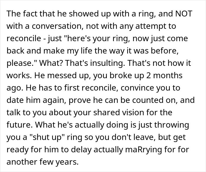 Man Proposes 2 Months After GF Dumped Him, Shows His True Colors When She Refuses