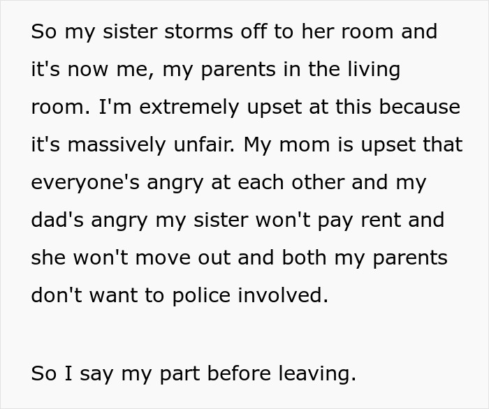 Sibling Refuses To Keep Paying Rent To Parents After Finding Out Sister Lives Rent Free