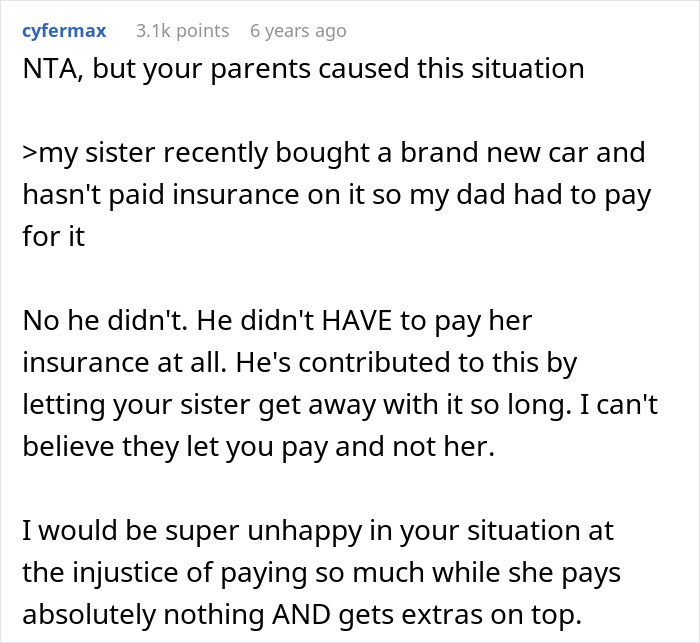 Sibling Refuses To Keep Paying Rent To Parents After Finding Out Sister Lives Rent Free