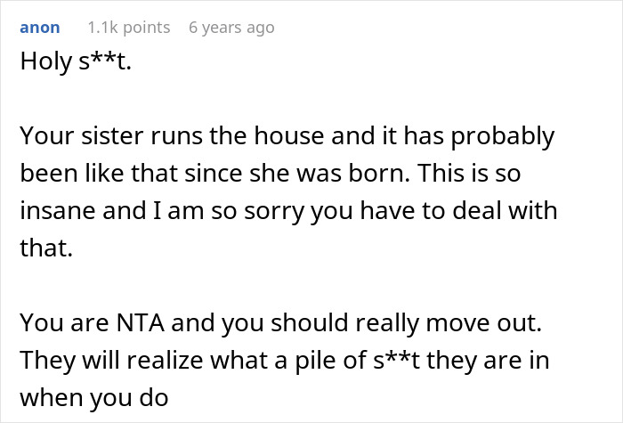 Sibling Refuses To Keep Paying Rent To Parents After Finding Out Sister Lives Rent Free
