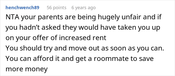 Sibling Refuses To Keep Paying Rent To Parents After Finding Out Sister Lives Rent Free