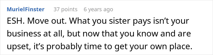 Sibling Refuses To Keep Paying Rent To Parents After Finding Out Sister Lives Rent Free