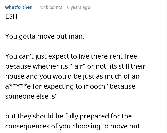 Sibling Refuses To Keep Paying Rent To Parents After Finding Out Sister Lives Rent Free
