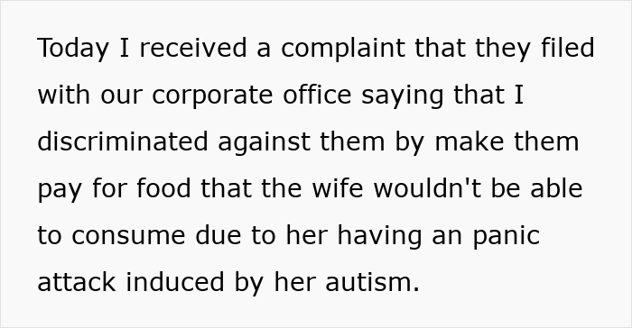 Autistic Woman Has A Panic Attack At Restaurant, Complains When She Doesn’t Get Her Food For Free