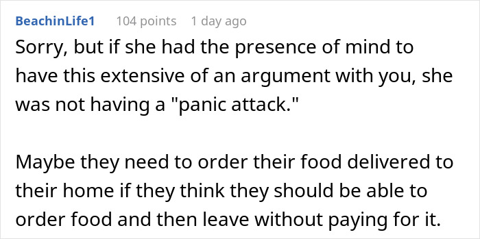 Autistic Woman Has A Panic Attack At Restaurant, Complains When She Doesn’t Get Her Food For Free