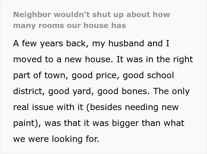 Nosy Neighbor Shames Couple For Owning Big Home With No Kids, Their Heartbreaking Reply Silences Her