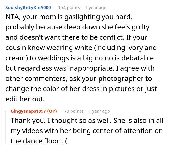 Bride Horrified As Cousin Wears Long White Dress To Her Wedding, Furious As Her Mom Approved It