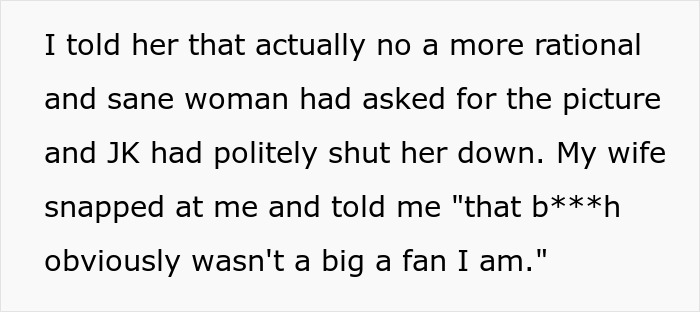 Wife Meets Her Celebrity Crush, Won’t Speak To Husband When He Asks Her To Respect His Privacy