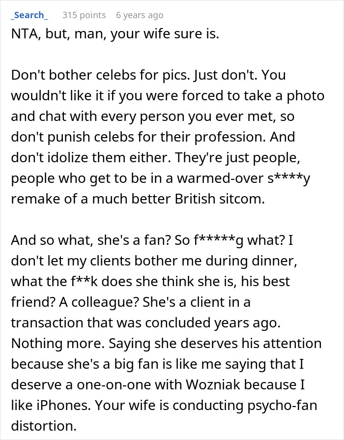 Wife Meets Her Celebrity Crush, Won’t Speak To Husband When He Asks Her To Respect His Privacy