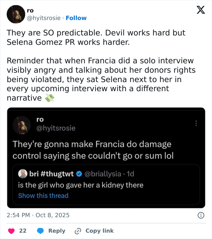 Francia Raisa’s “PR Stunt” Reaction To Not Being Invited To Selena Gomez’s Nuptials Goes Viral