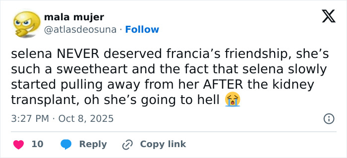 Francia Raisa’s “PR Stunt” Reaction To Not Being Invited To Selena Gomez’s Nuptials Goes Viral