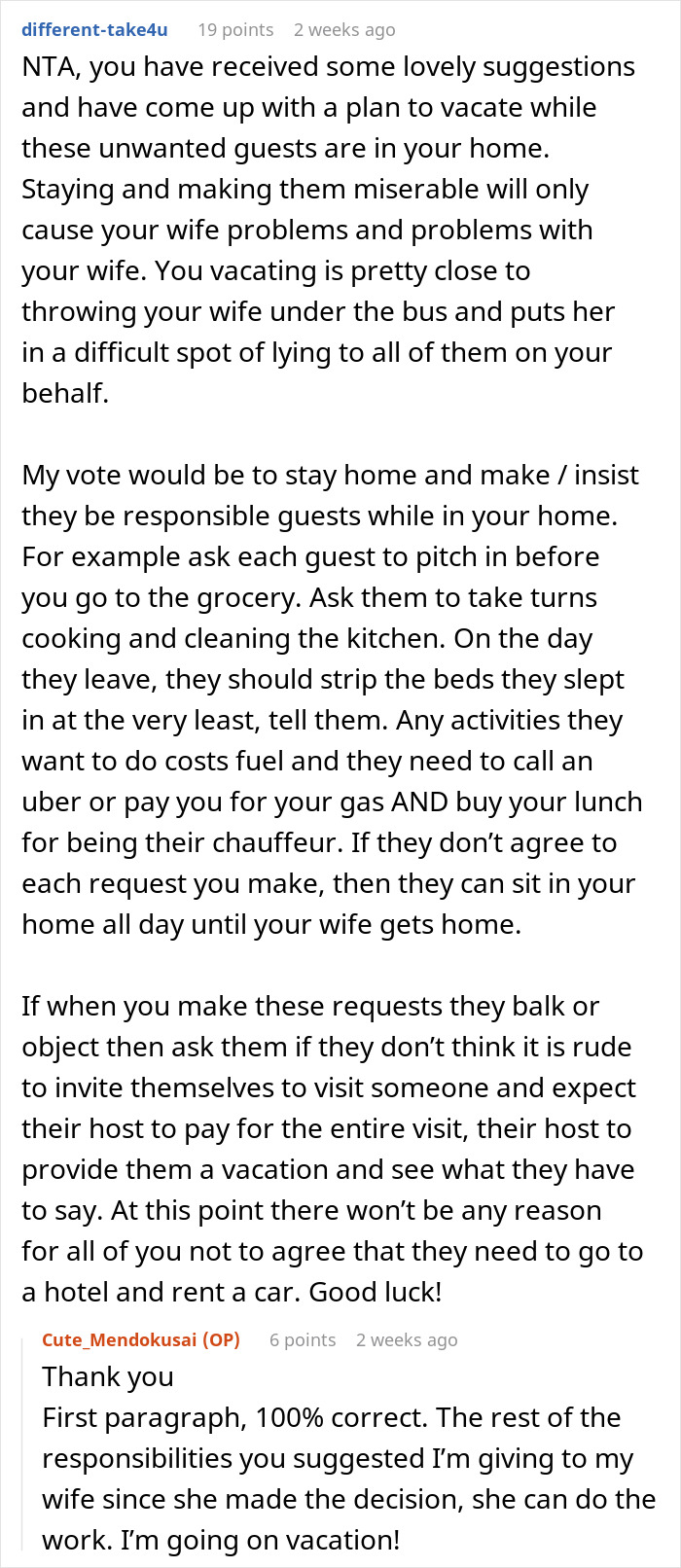 &#8220;Get A Rental Car And Stay In A Hotel!”: Man Fed Up With Mooch “Relatives,” Refuses To House Them