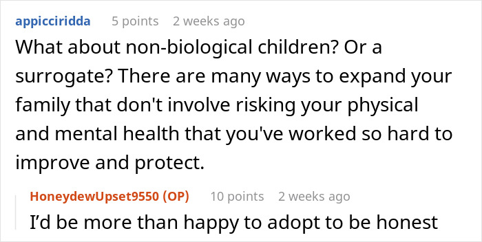 Husband Calls His Wife &#8220;Selfish And Vain&#8221; For Choosing Surgery Over Having Another Baby