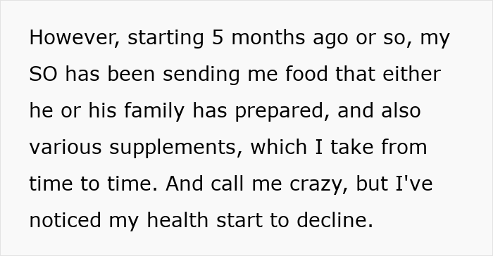 Woman&#8217;s Health Declines Every Time Her Boyfriend Brings Her Food, And Her Worst Suspicion Comes True