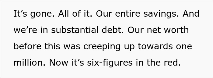 Family Loses Six Figures To A Scam After Spouse Chose To Stupidly Not Say Anything