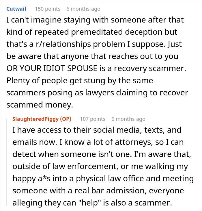 Family Loses Six Figures To A Scam After Spouse Chose To Stupidly Not Say Anything