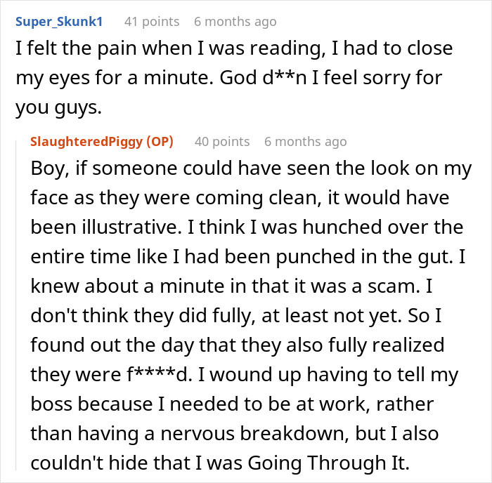 Family Loses Six Figures To A Scam After Spouse Chose To Stupidly Not Say Anything