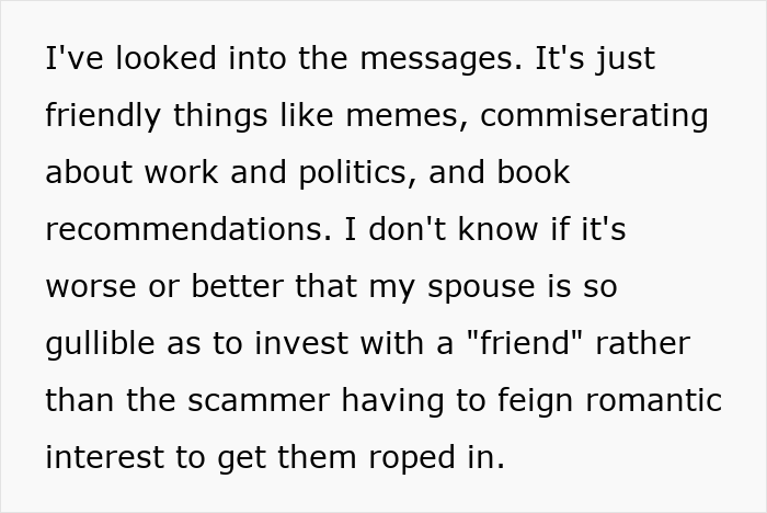 Family Loses Six Figures To A Scam After Spouse Chose To Stupidly Not Say Anything