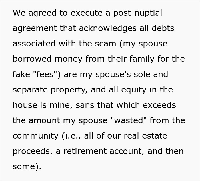 Family Loses Six Figures To A Scam After Spouse Chose To Stupidly Not Say Anything