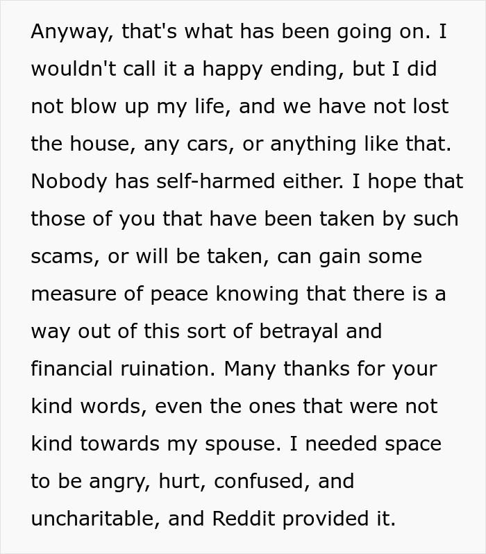 Family Loses Six Figures To A Scam After Spouse Chose To Stupidly Not Say Anything