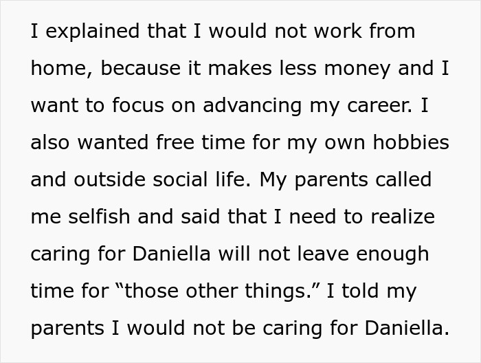 Guy Spends His Childhood As An Unpaid Caregiver For Disabled Sister, Refuses To Ever Do It Again