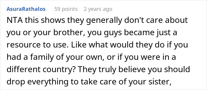 Guy Spends His Childhood As An Unpaid Caregiver For Disabled Sister, Refuses To Ever Do It Again