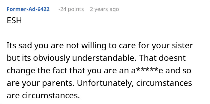 Guy Spends His Childhood As An Unpaid Caregiver For Disabled Sister, Refuses To Ever Do It Again