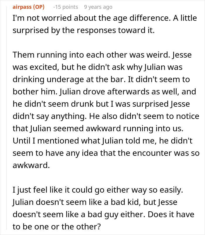 Woman Rethinks Her Relationship With Older Guy After Randomly Bumping Into His Son