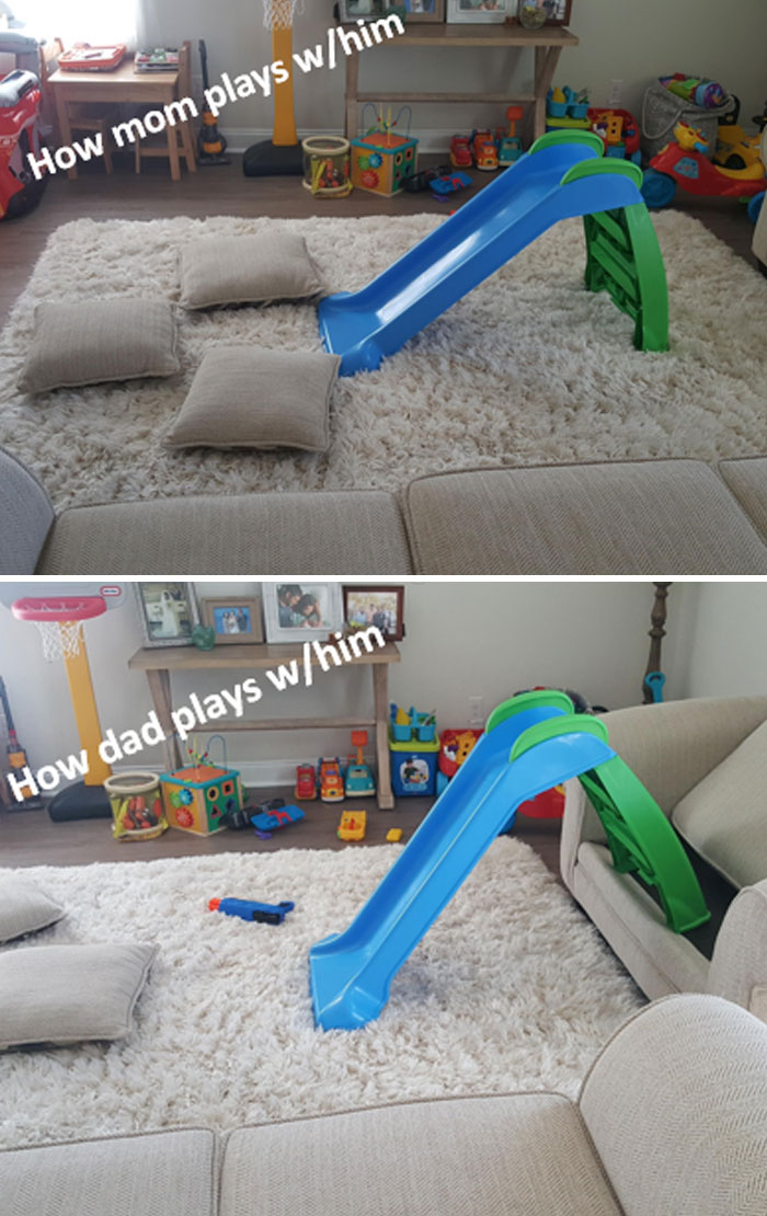 The Difference Between Moms And Dads Captured in These 58 Pics