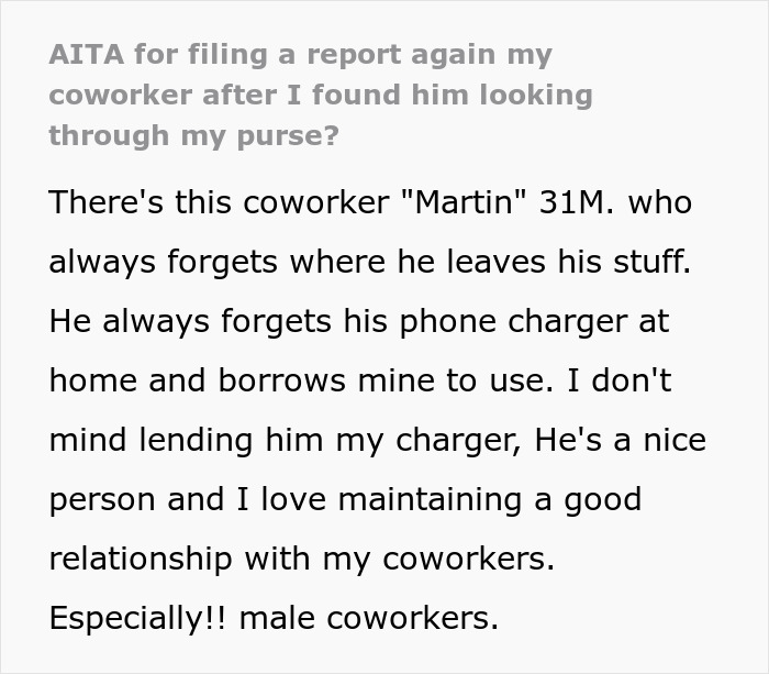 Coworker Snoops Around In Woman&#8217;s Purse, Gives Her Hell When She Reports Him And He Gets In Trouble