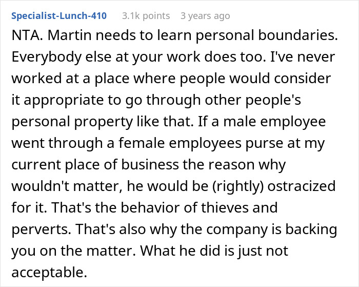 Coworker Snoops Around In Woman&#8217;s Purse, Gives Her Hell When She Reports Him And He Gets In Trouble