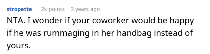 Coworker Snoops Around In Woman&#8217;s Purse, Gives Her Hell When She Reports Him And He Gets In Trouble