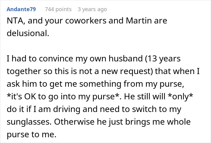 Coworker Snoops Around In Woman&#8217;s Purse, Gives Her Hell When She Reports Him And He Gets In Trouble