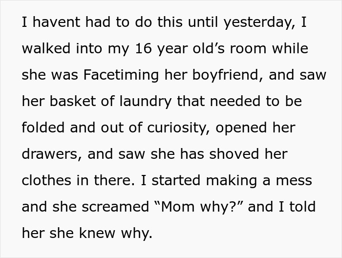 Clean Freak Mom Messes Up 16YO Daughter’s Clothes, Says Her Folding Doesn’t Meet Her Standards