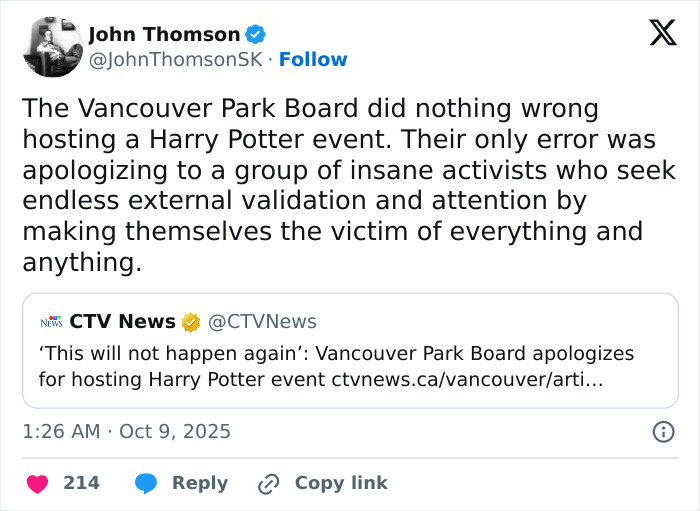 J.K. Rowling Brutally Mocks Harry Potter Event Organizers Over Apology To Transgender Community