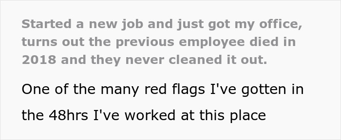Office Remains Sealed After Worker Passes Away, New Employee Gets The Cleaning Honors After 7 Years